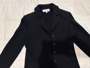 St. John Collection Santana Knit Notch Collar Button-Up Blazer Jacket